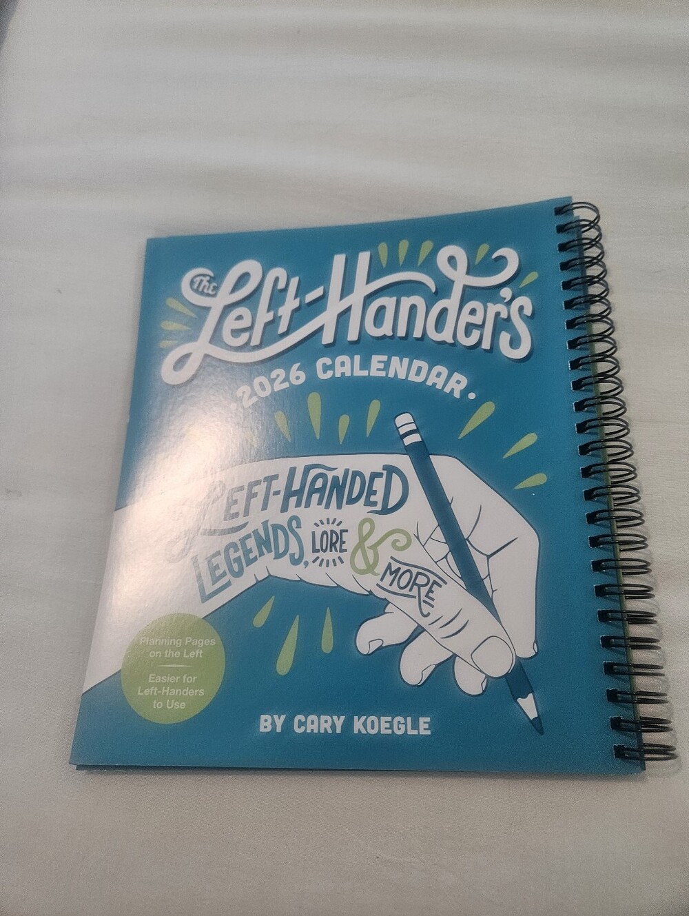 The Left-Hander's 2026 Spiral Calendar - Teal